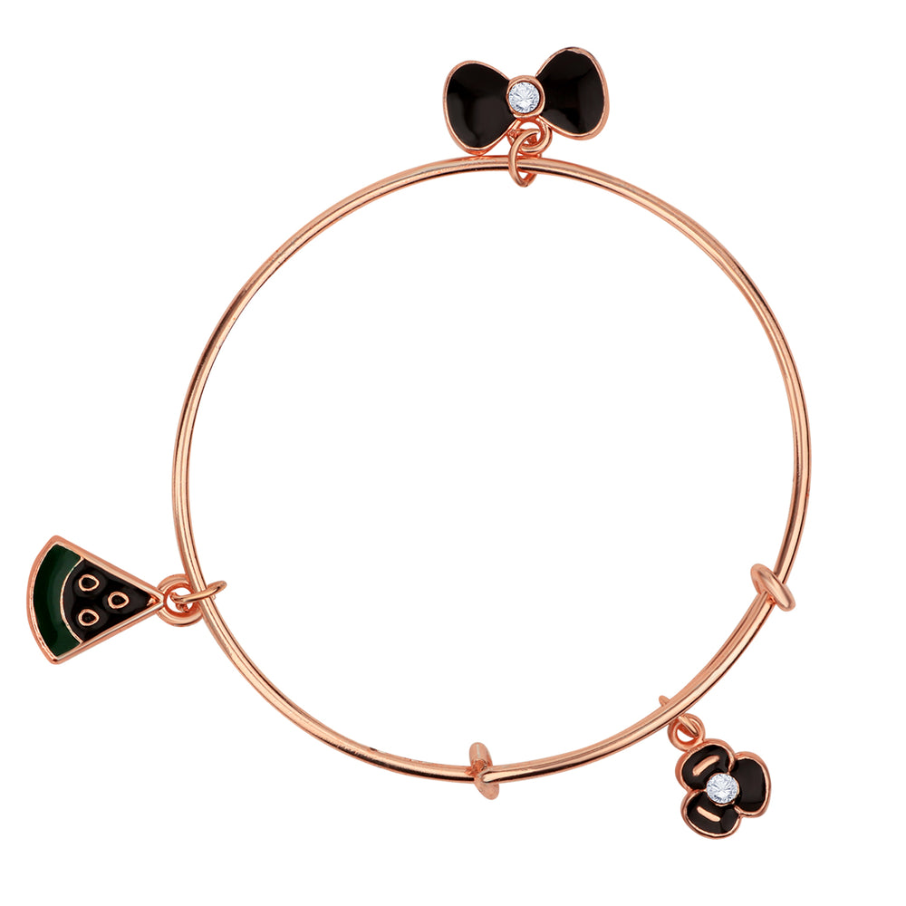 3 Colorful Meena Work Enamel Charms Kids Bracelets