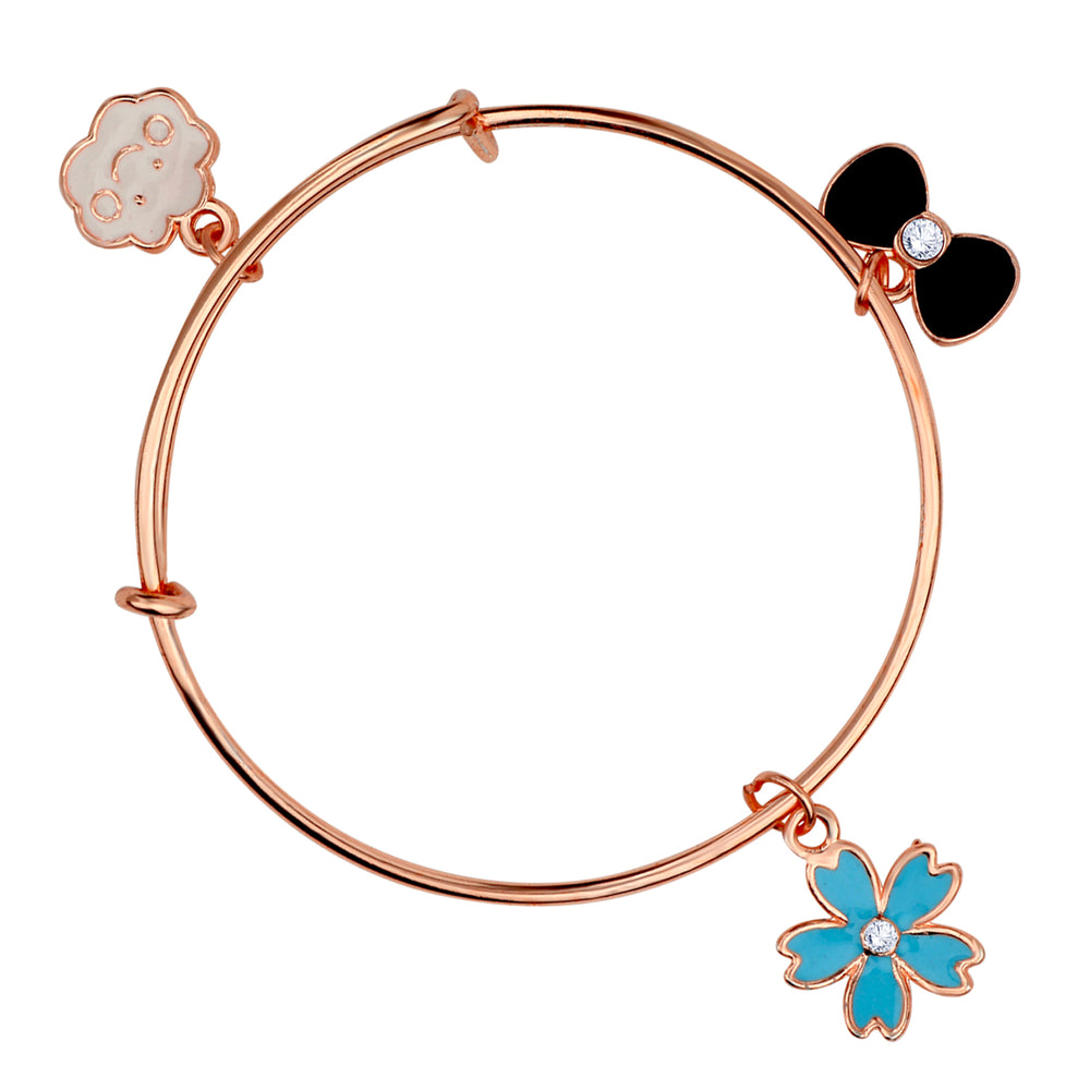 3 Colorful Meena Work Enamel Charms Kids Bracelets