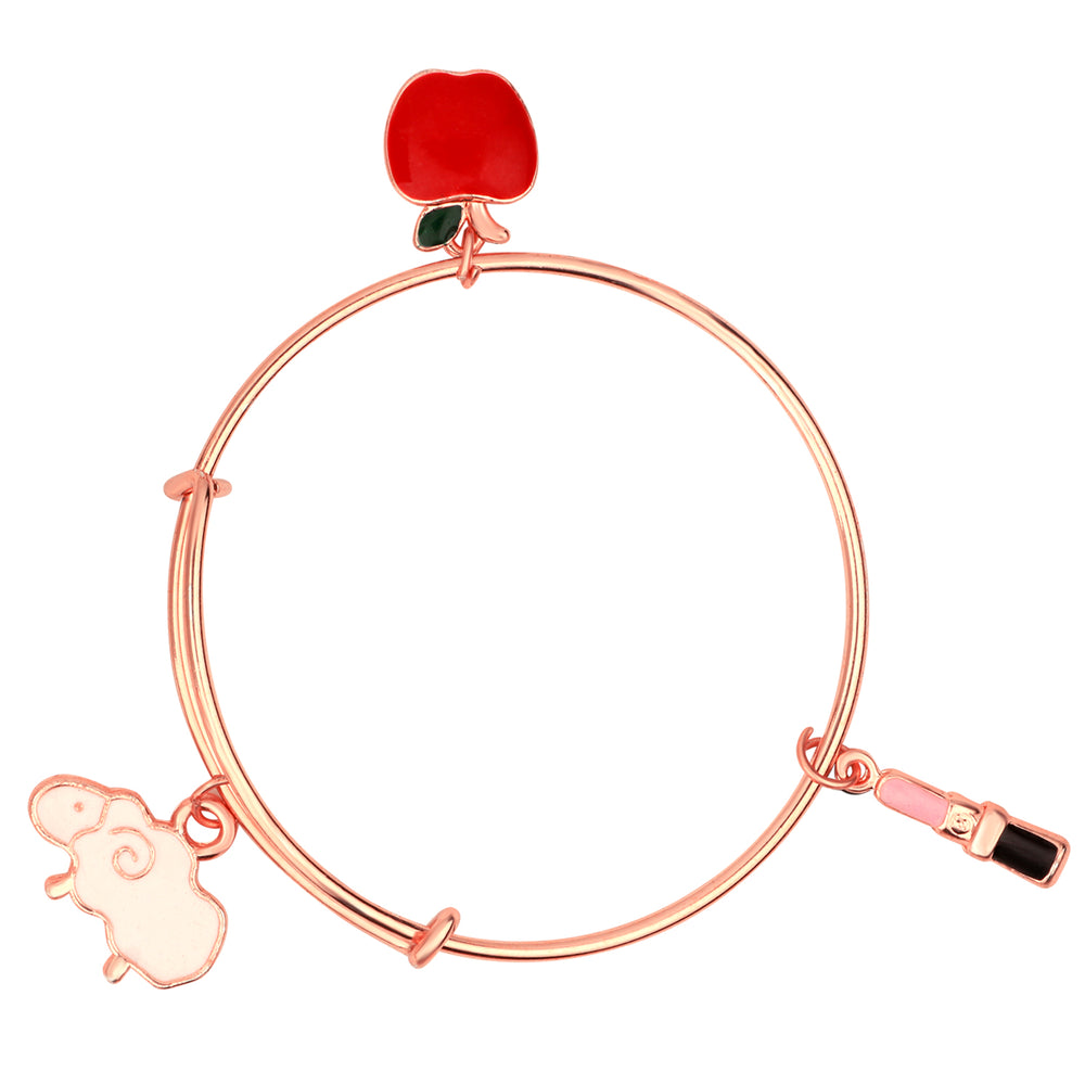 Multicolor 3 Meena Work Enamel Charms Kids Bracelets
