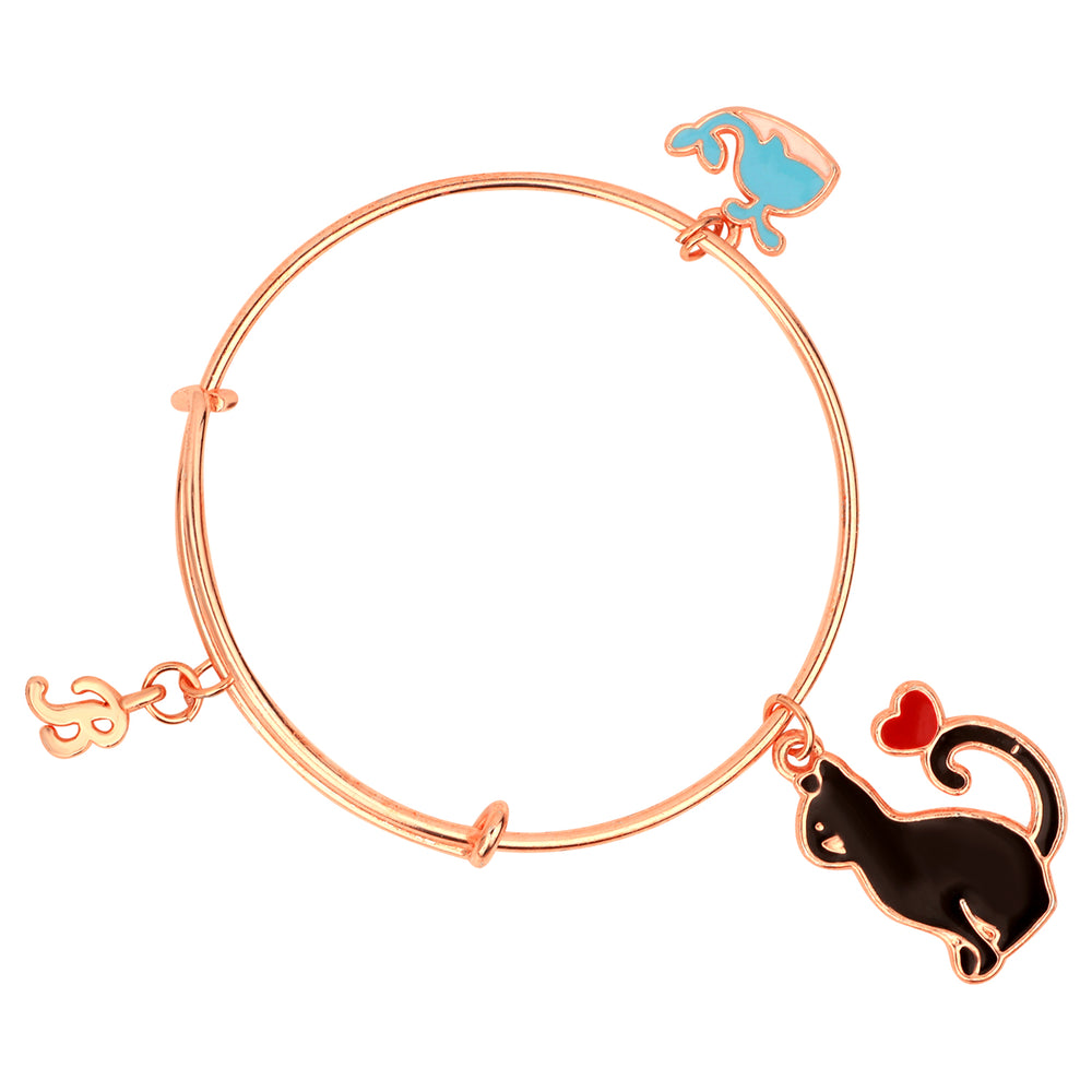 Multicolor 3 Meena Work Enamel Charms Kids Bracelets