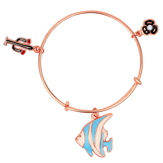Multicolor 3 Meena Work Enamel Charms Kids Bracelets
