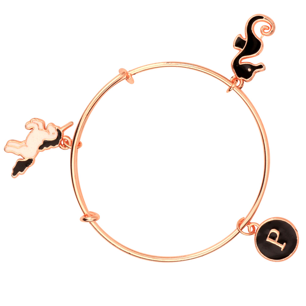3 Colorful Meena Work Enamel Charms Kids Bracelets
