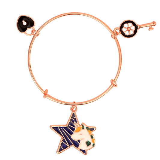 Multicolor 3 Meena Work Enamel Charms Kids Bracelets