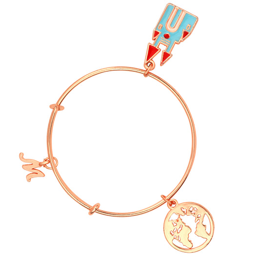 Multicolor 3 Meena Work Enamel Charms Kids Bracelets