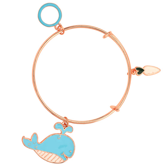 3 Colorful Meena Work Enamel Charms Kids Bracelets