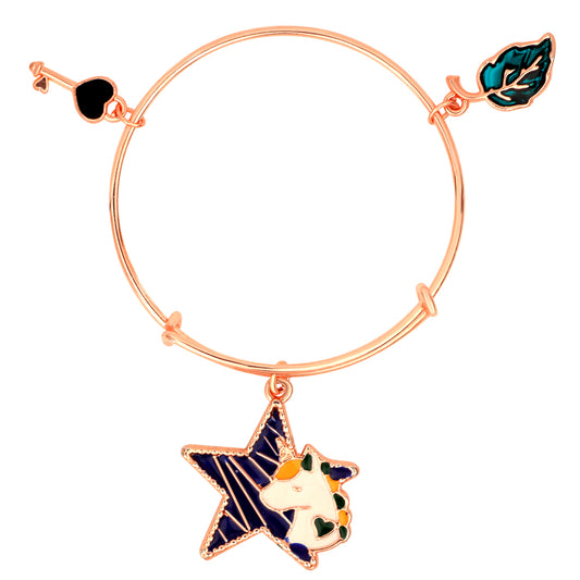 Multicolor 3 Meena Work Enamel Charms Kids Bracelets
