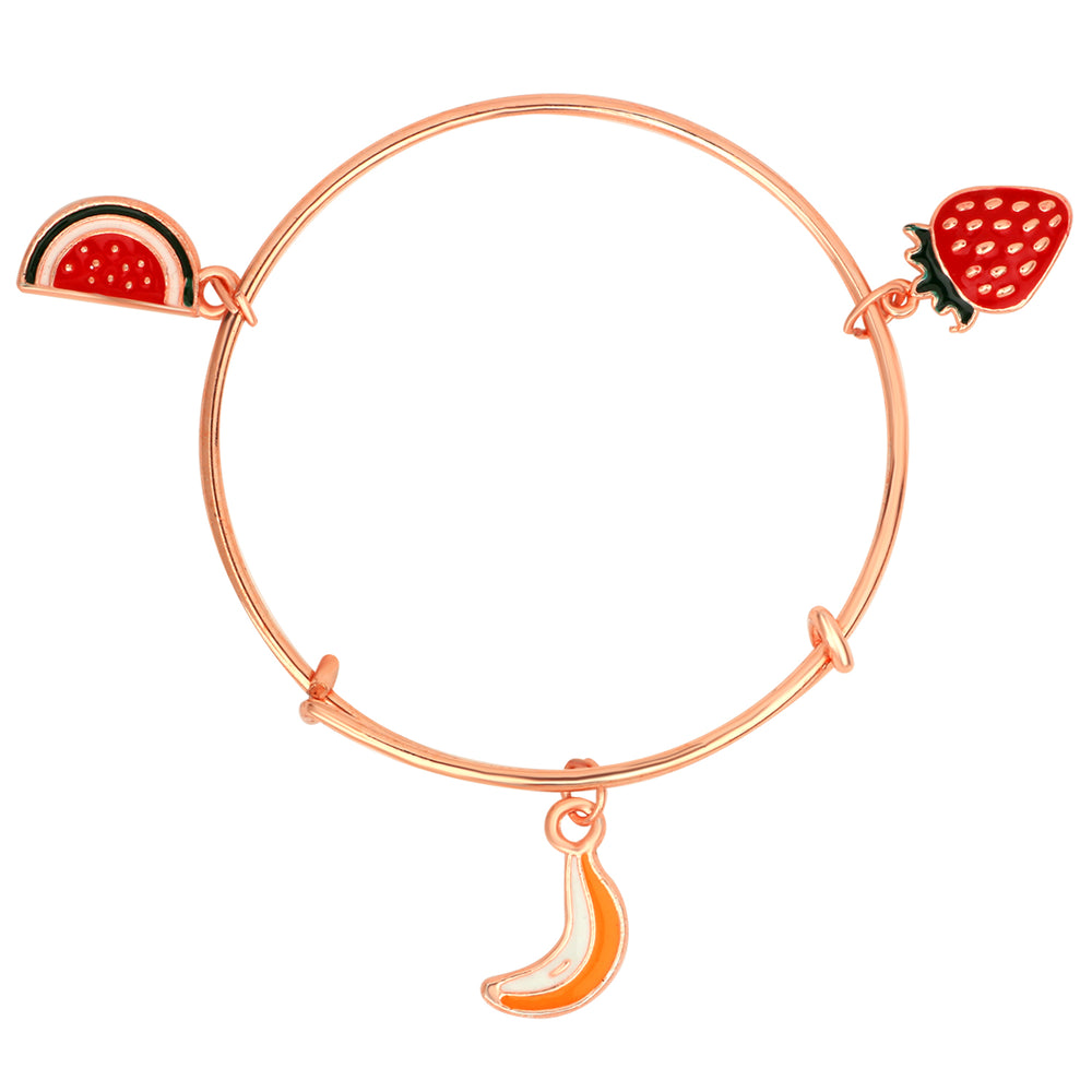 3 Colorful Meena Work Enamel Charms Kids Bracelets