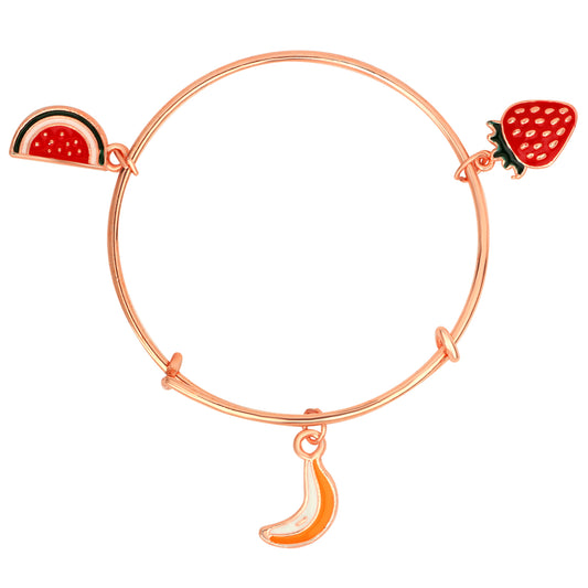 3 Colorful Meena Work Enamel Charms Kids Bracelets