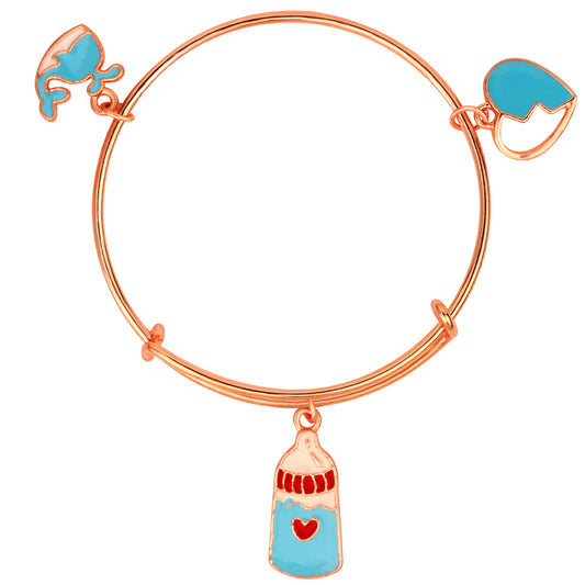 3 Colorful Meena Work Enamel Charms Kids Bracelets