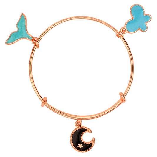 3 Colorful Meena Work Enamel Charms Kids Bracelets