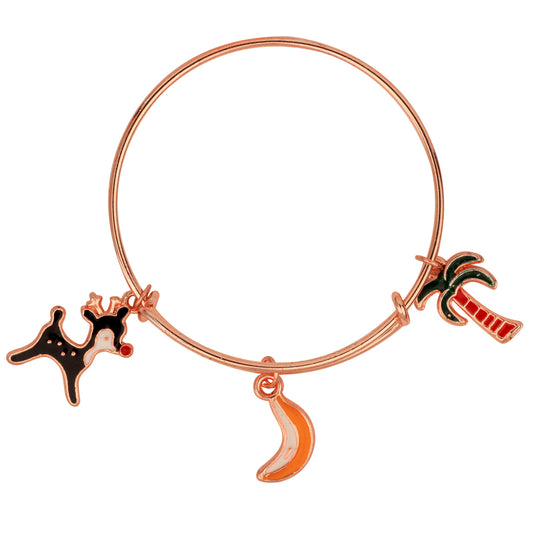 3 Colorful Meena Work Enamel Charms Kids Bracelets