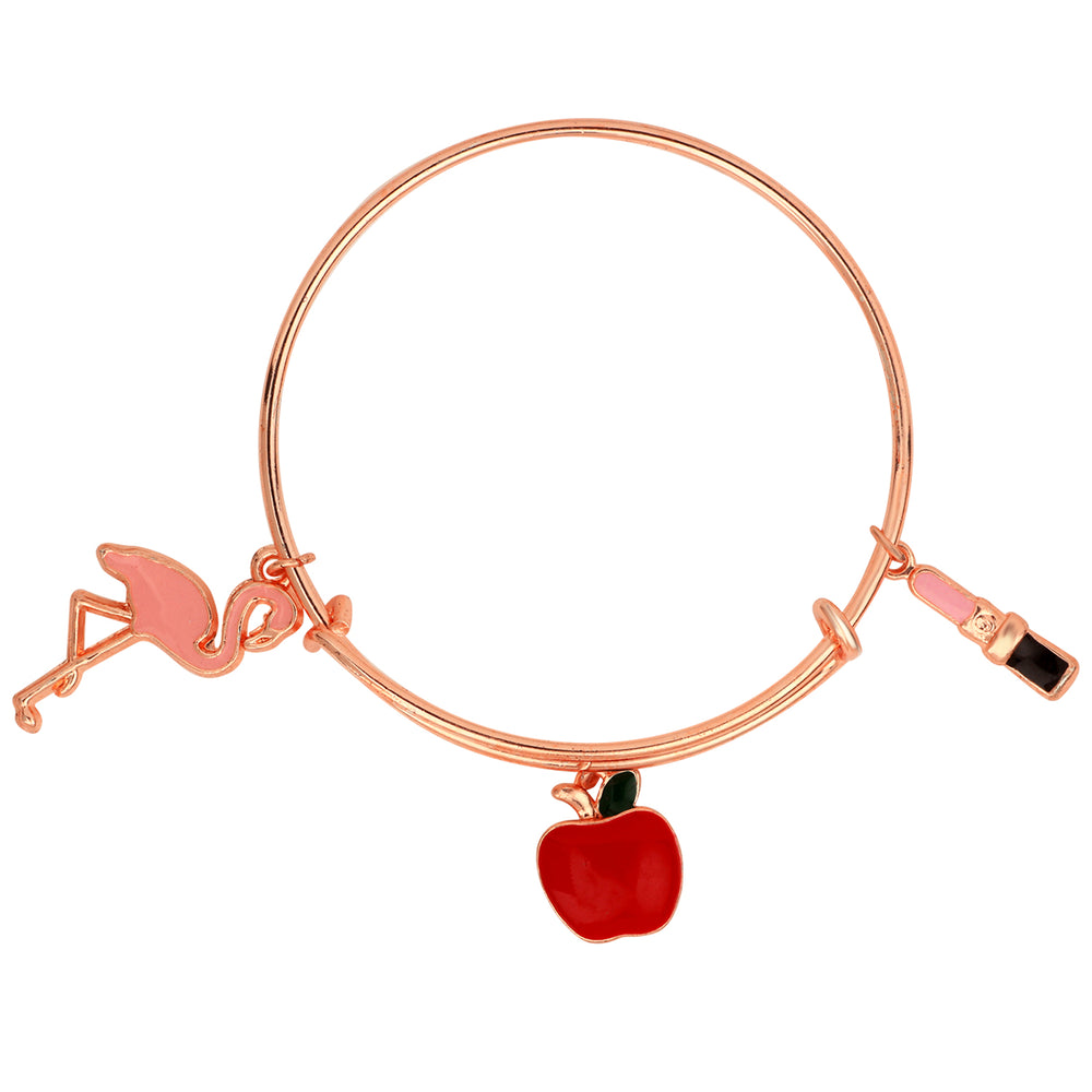 Multicolor 3 Meena Work Enamel Charms Kids Bracelets