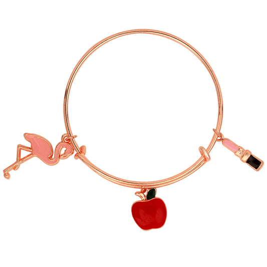 Multicolor 3 Meena Work Enamel Charms Kids Bracelets
