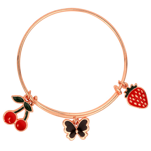 Multicolor 3 Meena Work Enamel Charms Kids Bracelets