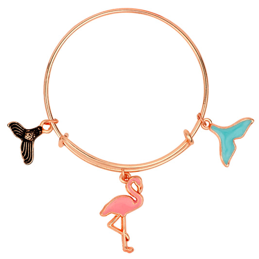 Multicolor 3 Meena Work Enamel Charms Kids Bracelets
