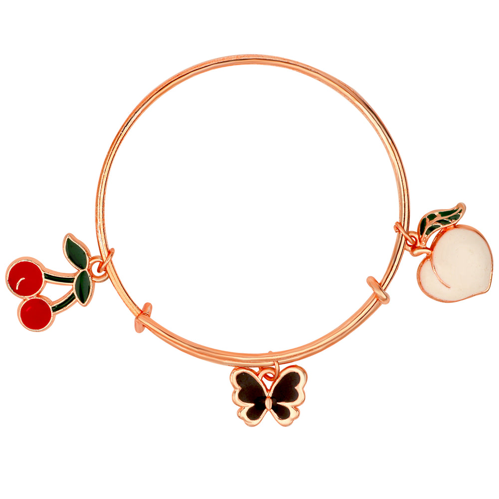 Multicolor 3 Meena Work Enamel Charms Kids Bracelets
