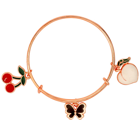 Multicolor 3 Meena Work Enamel Charms Kids Bracelets