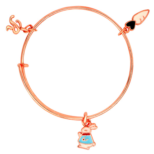 3 Colorful Meena Work Enamel Charms Kids Bracelets