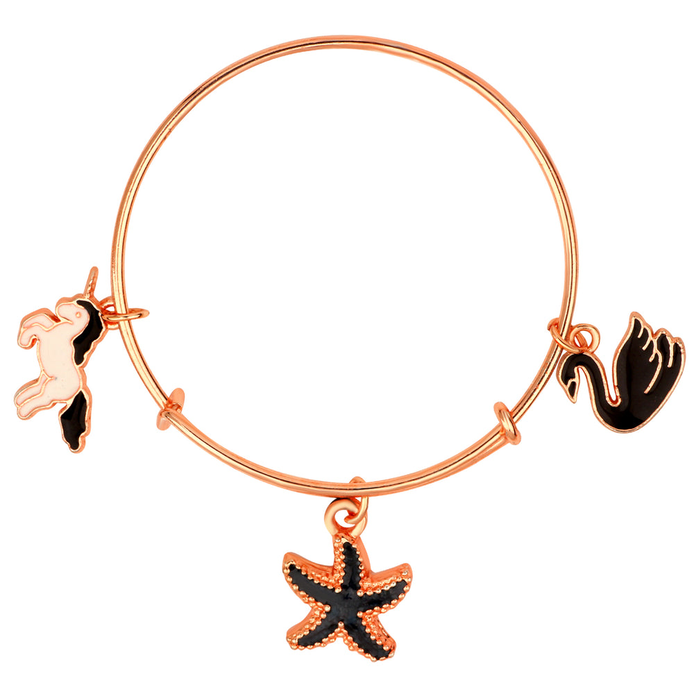Multicolor 3 Meena Work Enamel Charms Kids Bracelets