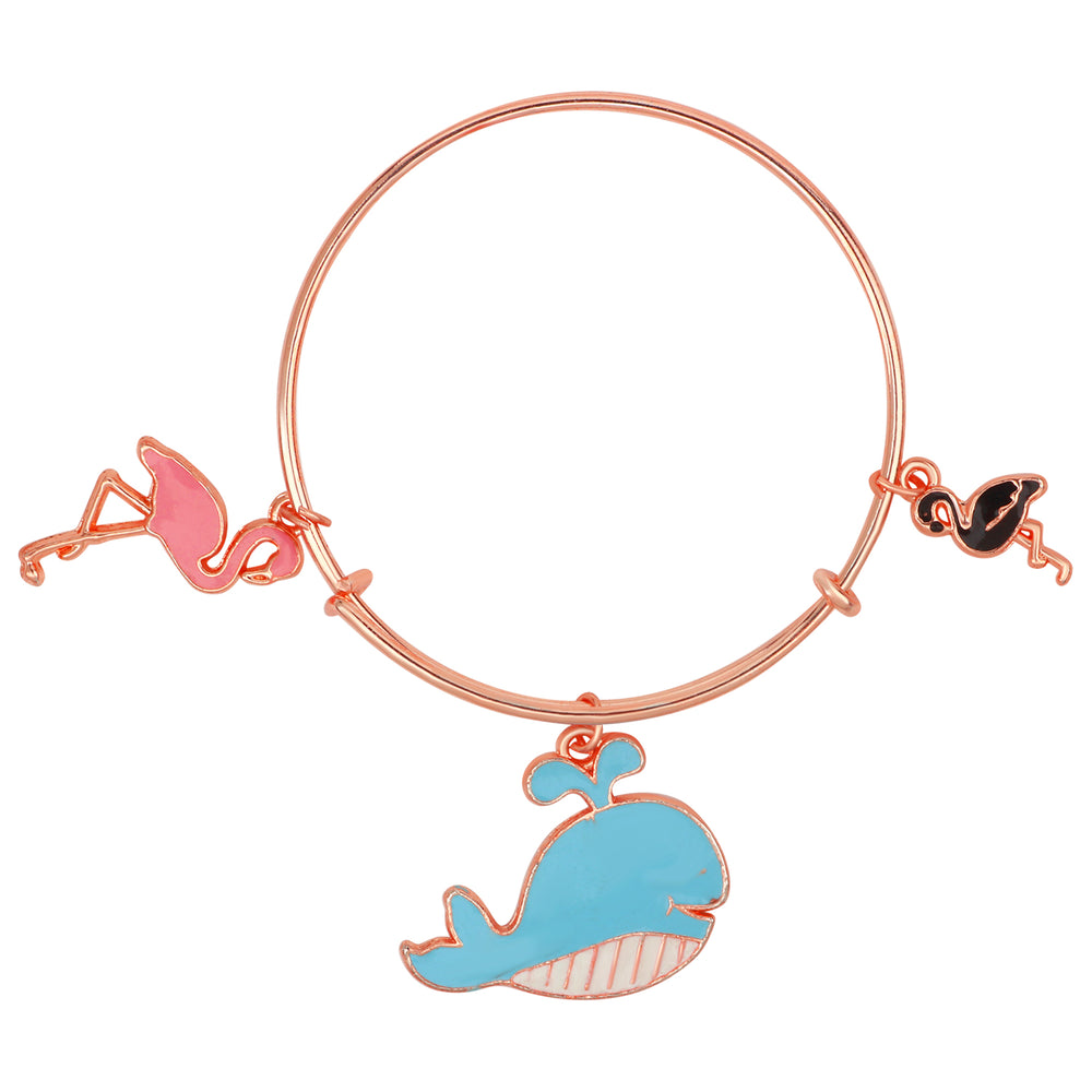 Multicolor 3 Meena Work Enamel Charms Kids Bracelets