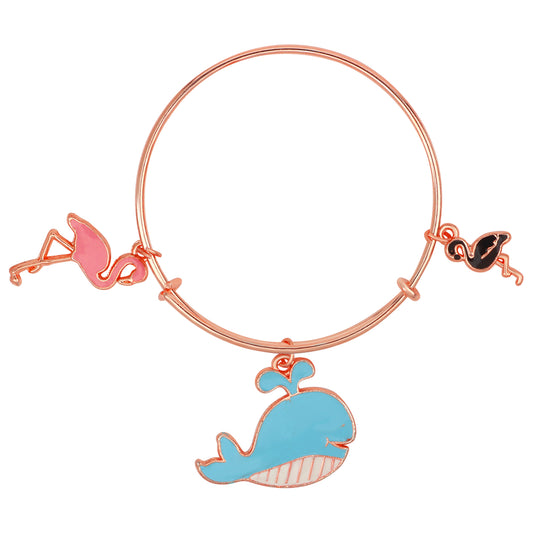 Multicolor 3 Meena Work Enamel Charms Kids Bracelets