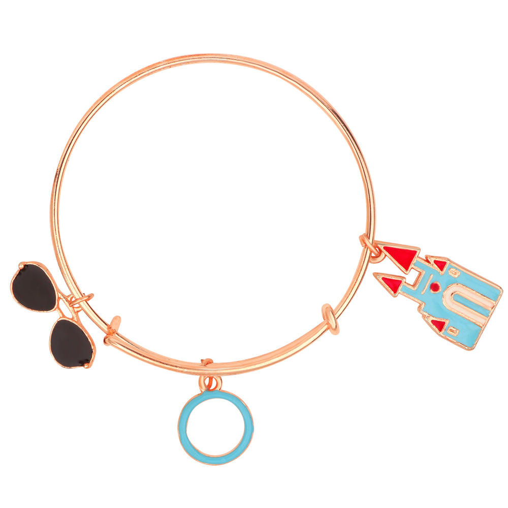 Multicolor 3 Meena Work Enamel Charms Kids Bracelets