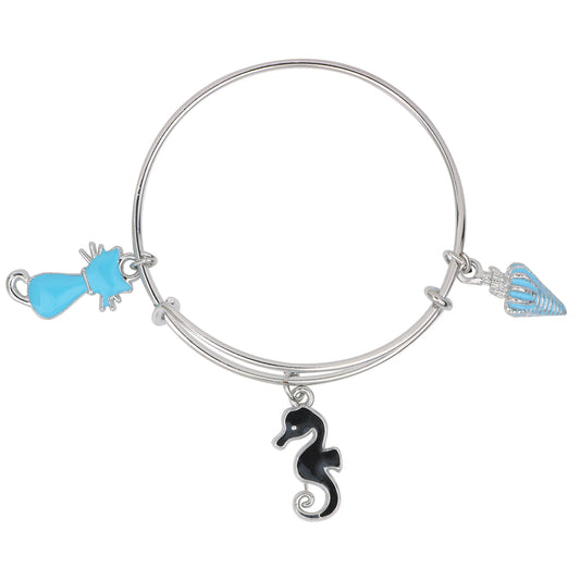 Multicolor 3 Meena Work Enamel Charms Kids Bracelets