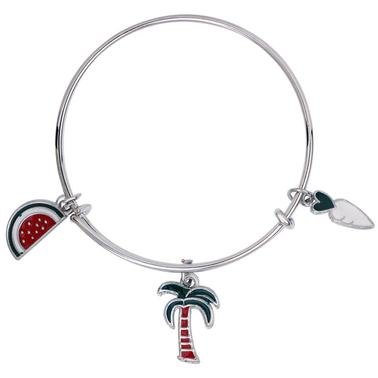Multicolor 3 Meena Work Enamel Charms Kids Bracelets