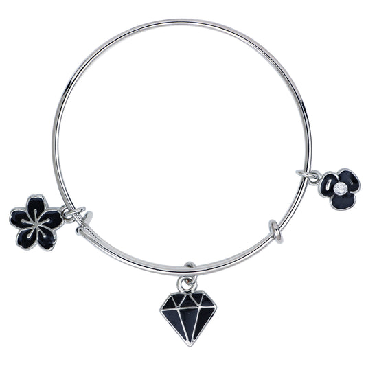 3 Colorful Meena Work Enamel Charms Kids Bracelets