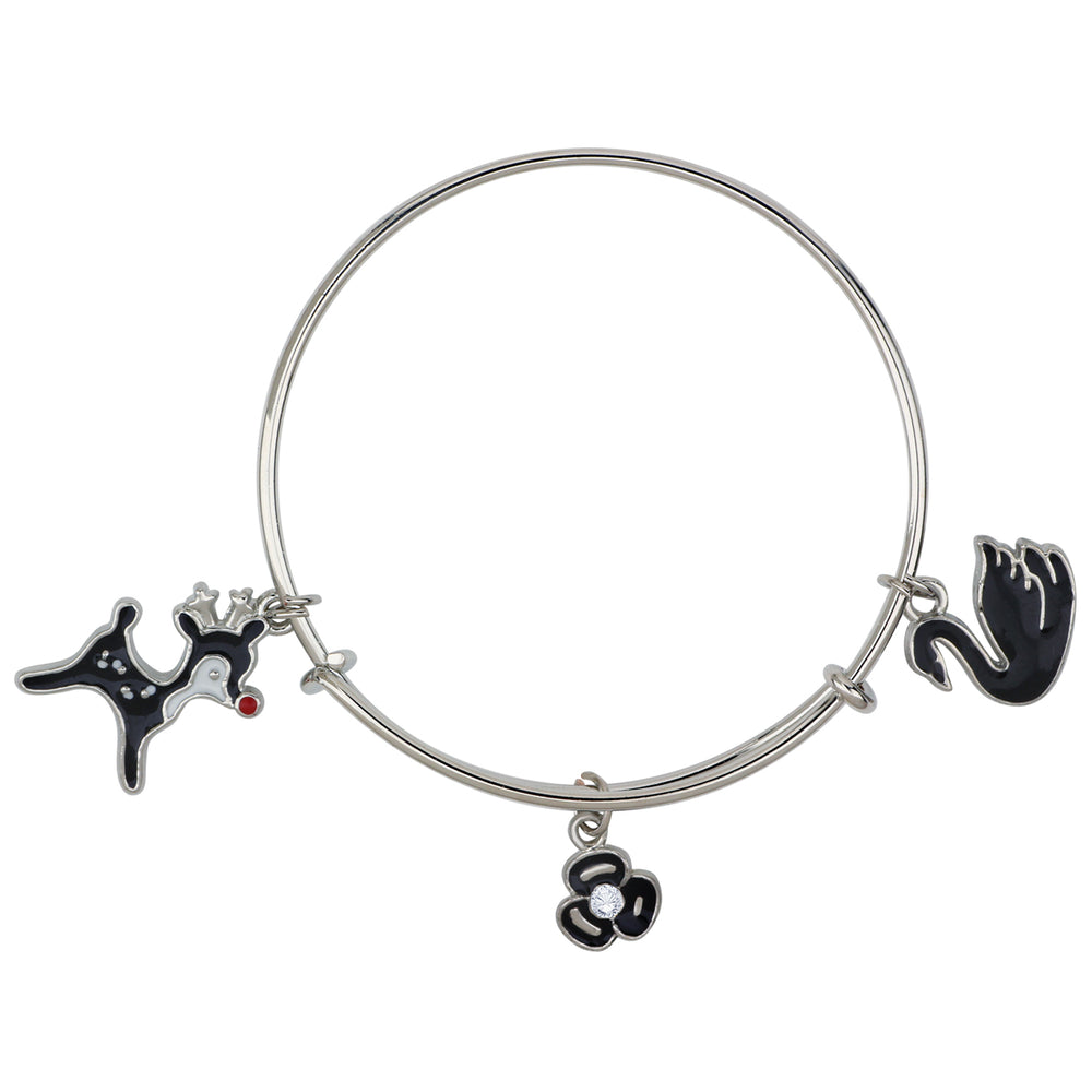 3 Colorful Meena Work Enamel Charms Kids Bracelets