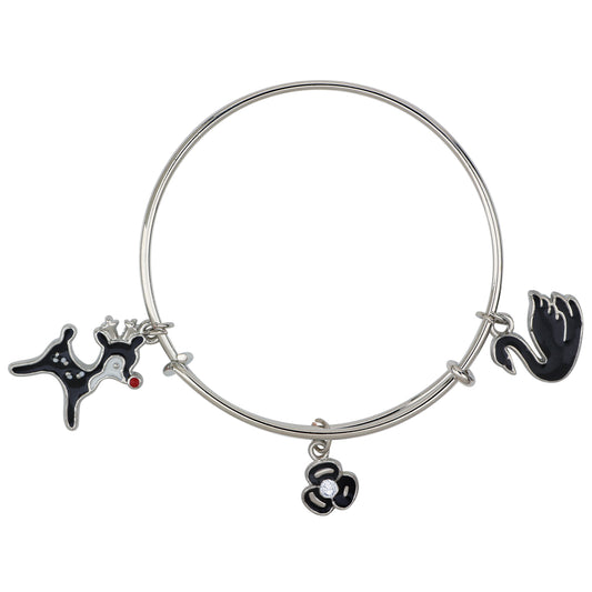 3 Colorful Meena Work Enamel Charms Kids Bracelets