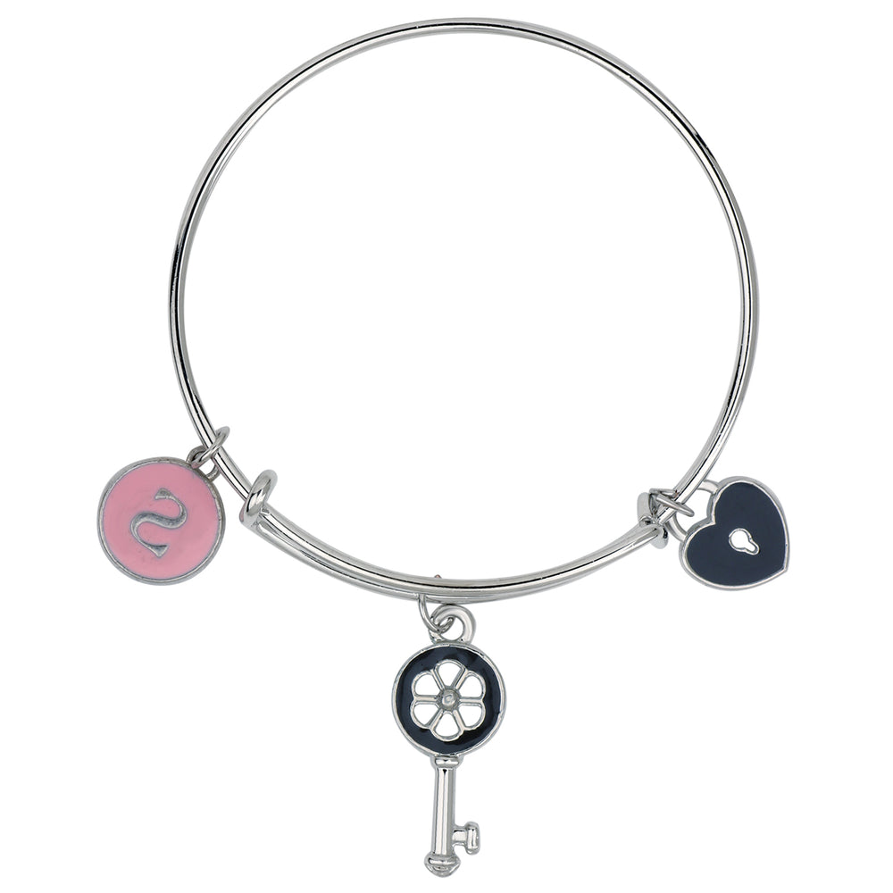 Multicolor 3 Meena Work Enamel Charms Kids Bracelets