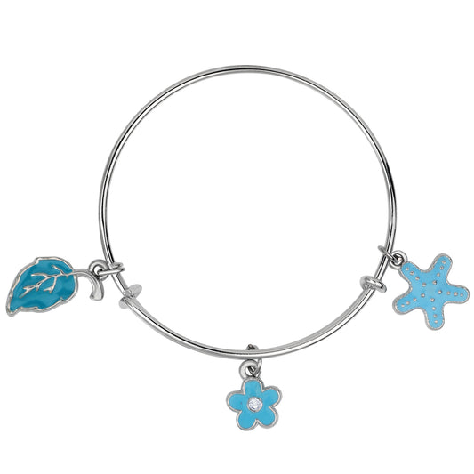 Multicolor 3 Meena Work Enamel Charms Kids Bracelets