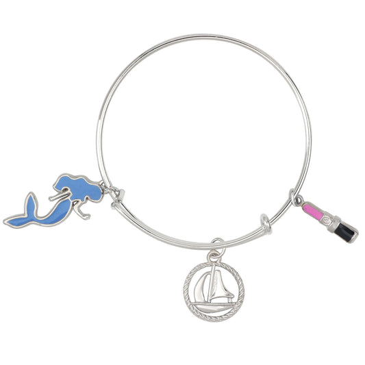 Multicolor 3 Meena Work Enamel Charms Kids Bracelets