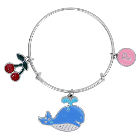 Multicolor 3 Meena Work Enamel Charms Kids Bracelets