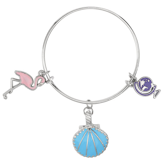 Multicolor 3 Meena Work Enamel Charms Kids Bracelets