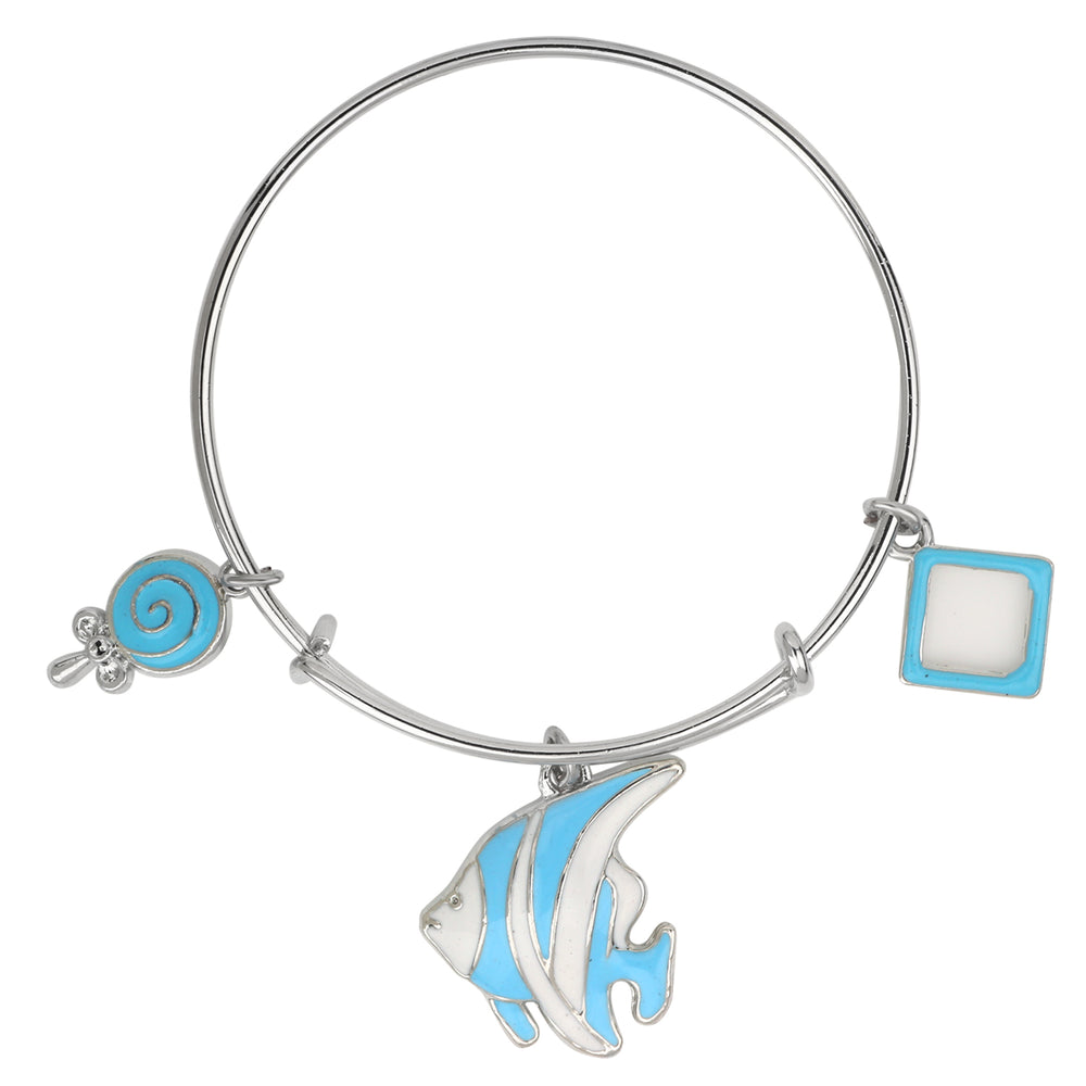 Multicolor 3 Meena Work Enamel Charms Kids Bracelets