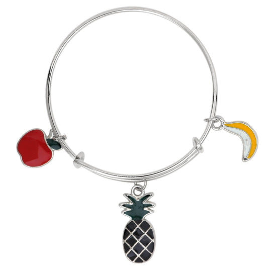 3 Colorful Meena Work Enamel Charms Kids Bracelets