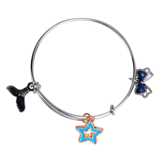 3 Colorful Meena Work Enamel Charms Kids Bracelets