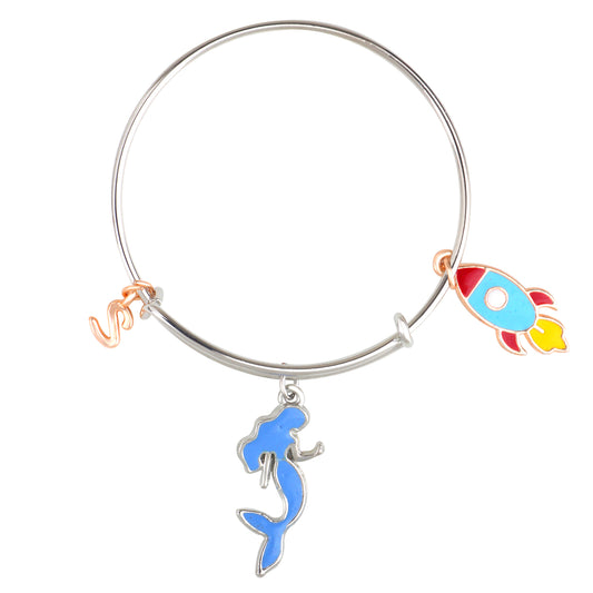 Multicolor 3 Meena Work Enamel Charms Kids Bracelets