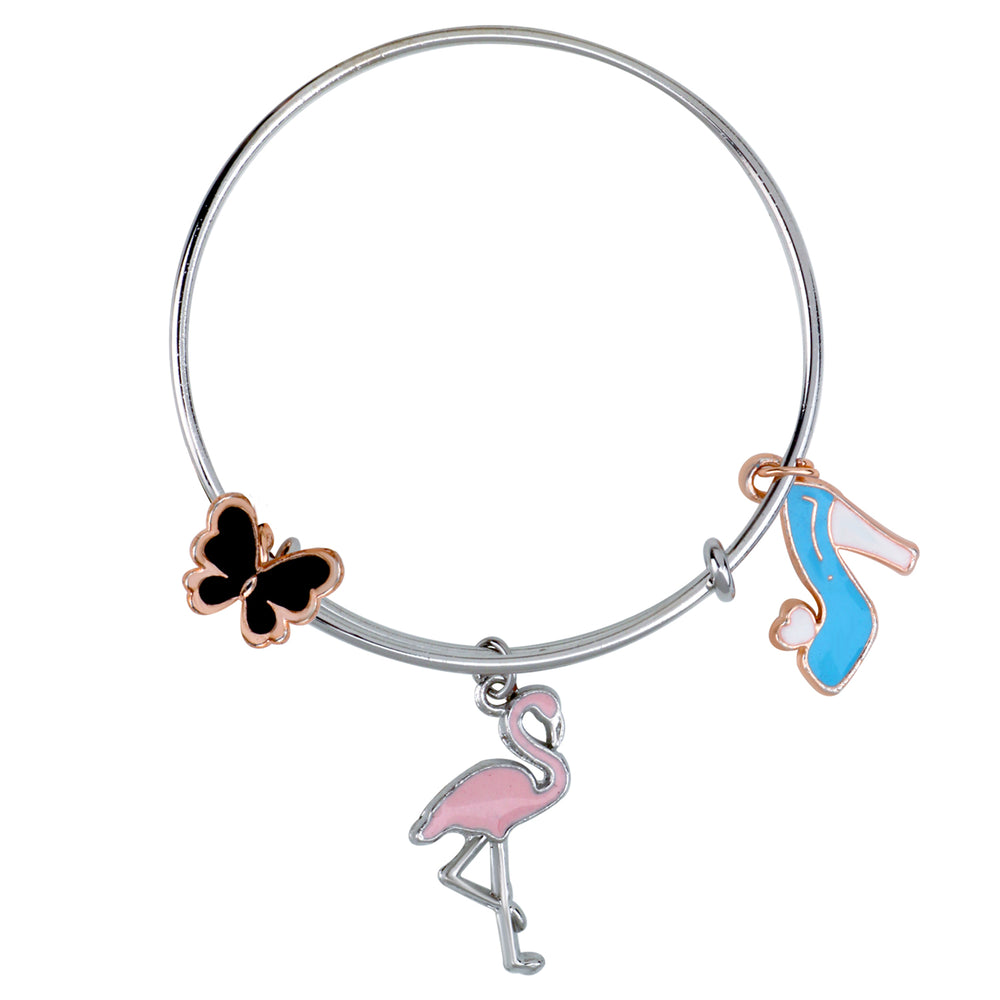 Multicolor 3 Meena Work Enamel Charms Kids Bracelets