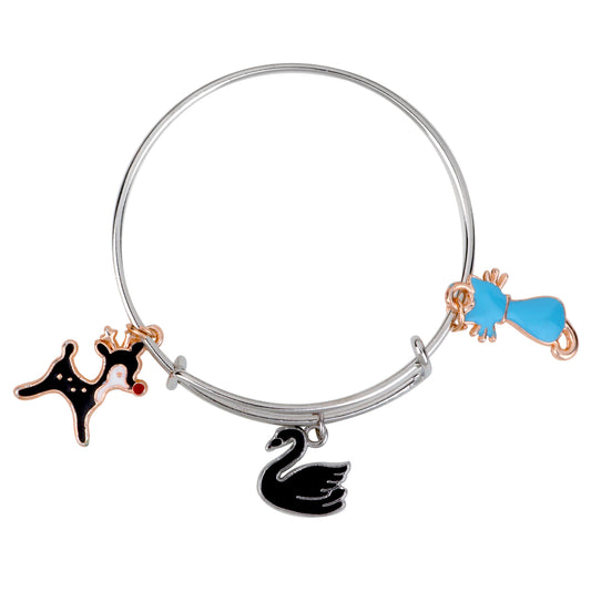 Multicolor 3 Meena Work Enamel Charms Kids Bracelets