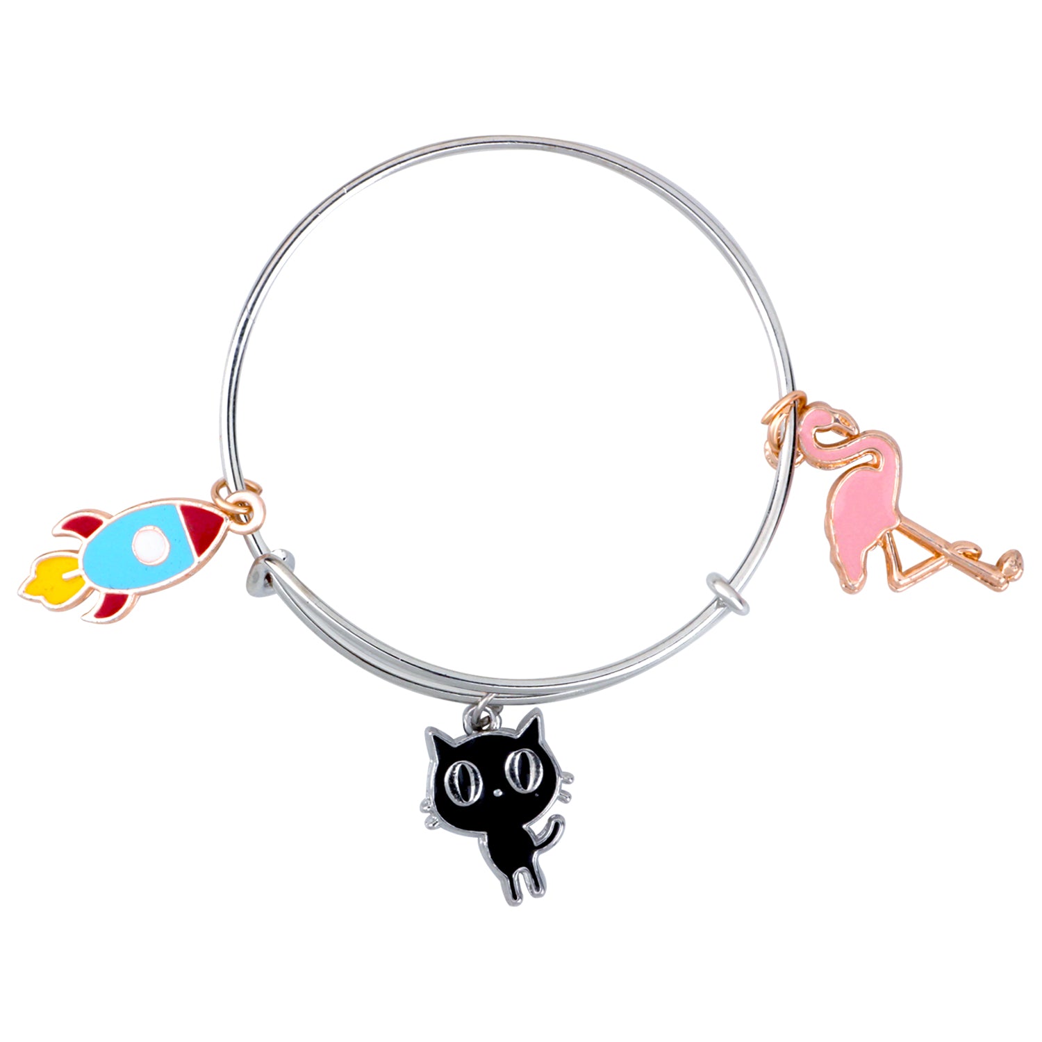 Multicolor 3 Meena Work Enamel Charms Kids Bracelets