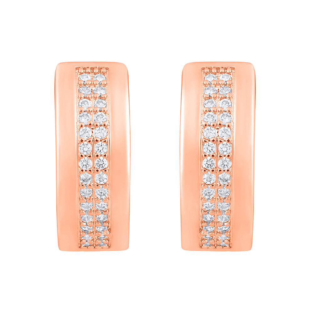American Diamond Hoop Earrings