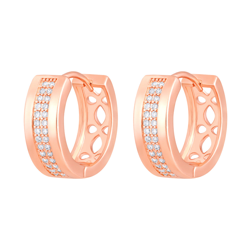 American Diamond Hoop Earrings