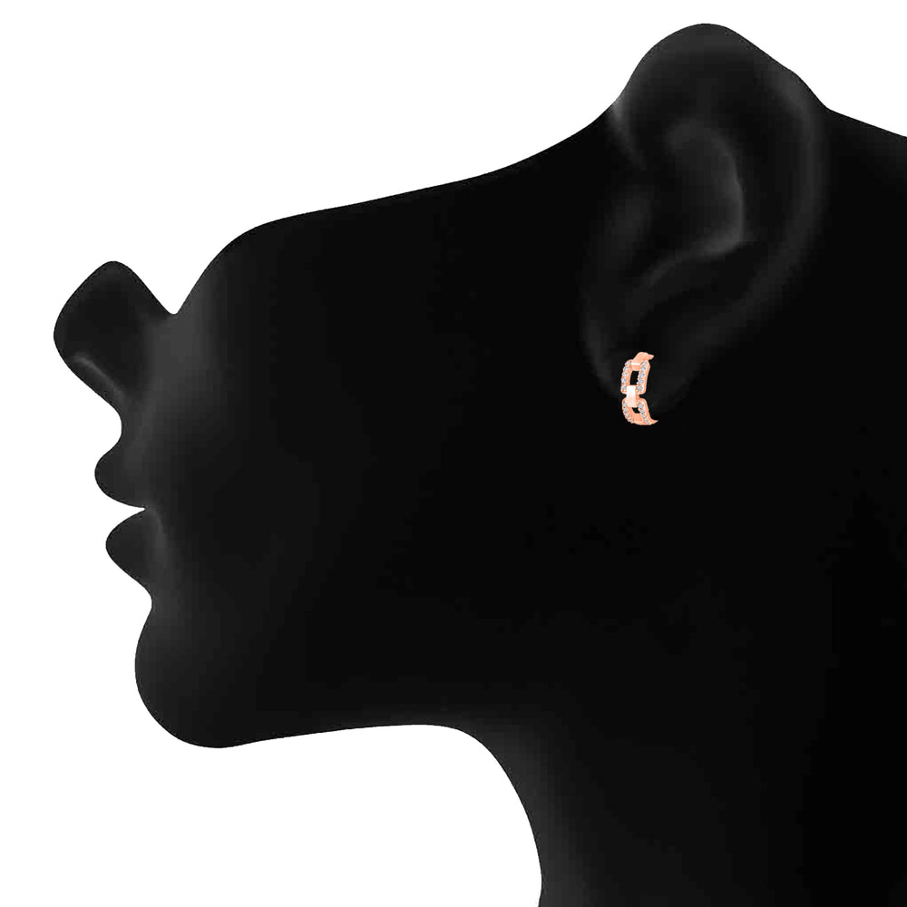American Diamond Linked  Bali Earrings