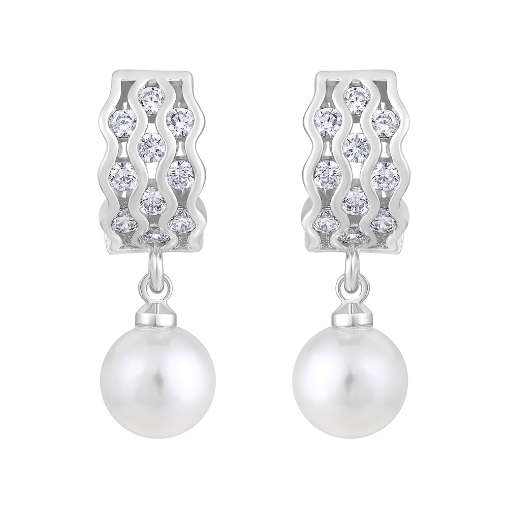 American Diamond Drop Earrings