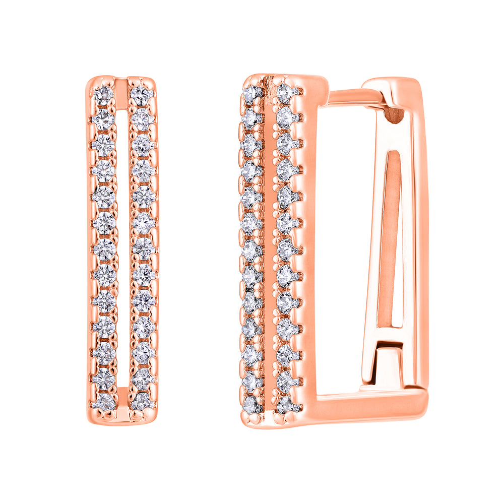 American Diamond Hoop Earrings