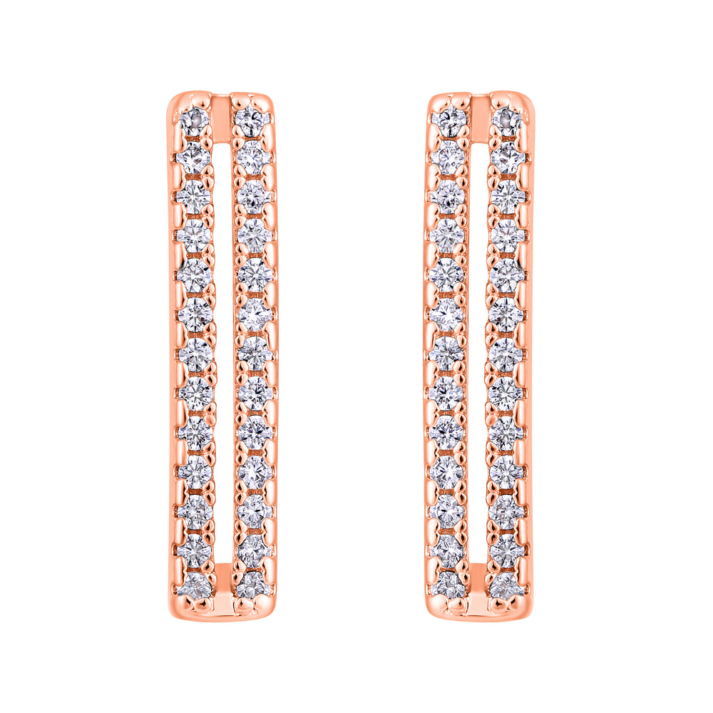 American Diamond Hoop Earrings