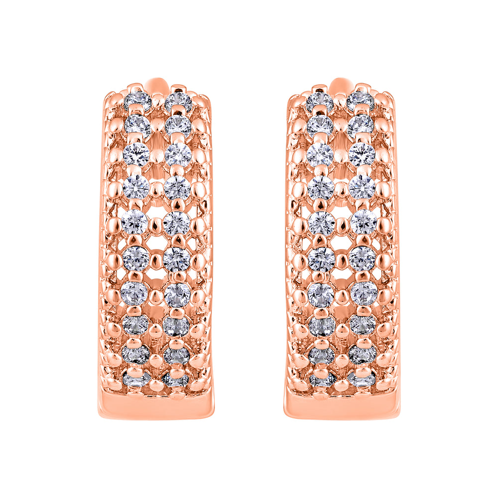 American Diamond Hoop Earrings